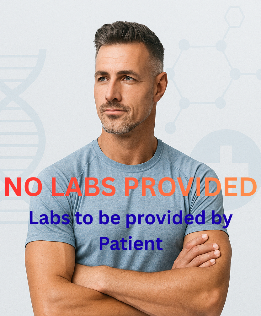 Men's Hormone Optimization (TRT) 3 Month Supply (No Labs Provided. Labs Provided by Patient.)