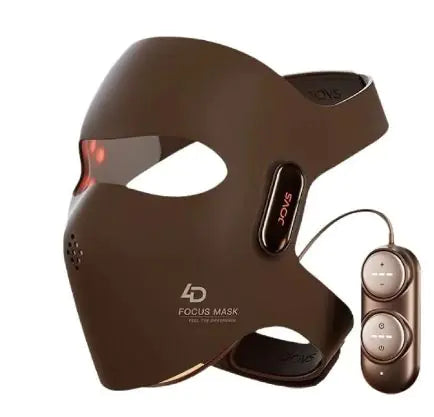 JOVS 4D Laser Light Therapy Mask, Red Light Therapy for Face with 4 Different Wavelength Adopted FPT Concentrated Technology, 3 Modes Portable Face Mask for Anti-aging